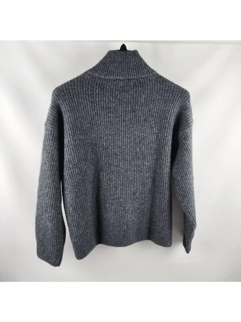 Vince Camuto Knit Sweater Womens XL Gray Pullover 1/4 Zip Stretch  NWT